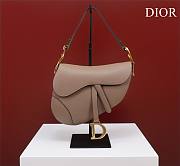 Dior Saddle Bag Beige Grain Leather size 25.5x20x6.5 cm - 1
