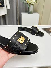 Louis Vuitton Lock It Flat Mule Black  - 5