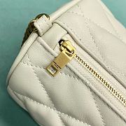 YSL Sade Small Tube Bag In Quilted White Lambskin 23x11.5x11 cm - 5
