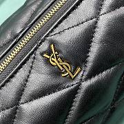 YSL Sade Small Tube Bag In Quilted Black Lambskin 23x11.5x11 cm - 3