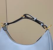 FENDI Fendigraphy Small Light Blue Leather Bag 8BR798 size 29 cm - 6