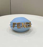 FENDI Fendigraphy Nano Light Blue Leather Bag 7AS089 size 16.5 cm - 2