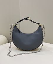 FENDI Fendigraphy Small Gray Leather Bag 8BR798 size 29 cm - 1