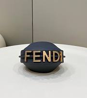 FENDI Fendigraphy Nano Gray Leather Bag 7AS089 size 16.5 cm - 5