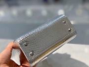 Dior Lady Mini Silver Snake Skin 17x7x15 cm - 3