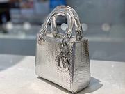 Dior Lady Mini Silver Snake Skin 17x7x15 cm - 6