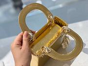 Dior Lady Mini Golden Snake Skin 17x7x15 cm - 5