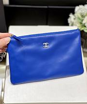 Chanel 22 Small Handbag Blue Shiny Calfskin & Silver-Tone Metal 35x37x7cm - 6
