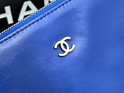 Chanel 22 Small Handbag Blue Shiny Calfskin & Silver-Tone Metal 35x37x7cm - 4