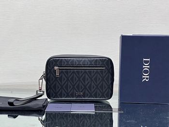 Dior Toiletry Bag Dior Black CD Diamond Canvas size 24 x 15.5 x 5.5 cm
