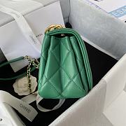 Chanel Small Flap Bag With Big Chain Green AS3366 size 20x9x13.5 cm - 6