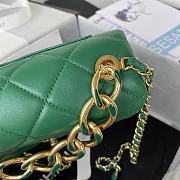 Chanel Small Flap Bag With Big Chain Green AS3366 size 20x9x13.5 cm - 5