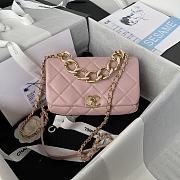 Chanel Small Flap Bag With Big Chain Pink AS3366 size 20x9x13.5 cm - 1