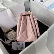 Chanel Small Flap Bag With Big Chain Pink AS3366 size 20x9x13.5 cm - 6