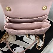 Chanel Small Flap Bag With Big Chain Pink AS3366 size 20x9x13.5 cm - 3