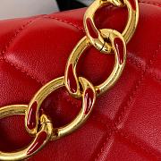 Chanel Small Flap Bag With Big Chain Red AS3366 size 20x9x13.5 cm - 4