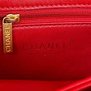 Chanel Small Flap Bag With Big Chain Red AS3366 size 20x9x13.5 cm - 2
