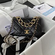 Chanel Small Flap Bag With Big Chain Black AS3366 size 20x9x13.5 cm - 1