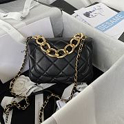 Chanel Small Flap Bag With Big Chain Black AS3366 size 20x9x13.5 cm - 5