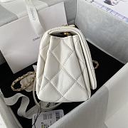Chanel Small Flap Bag With Big Chain White AS3366 size 20x9x13.5 cm - 6