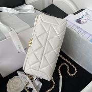 Chanel Small Flap Bag With Big Chain White AS3366 size 20x9x13.5 cm - 4