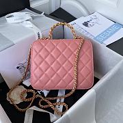 Chanel Vanity Case in Pink Lambskin AS3319 size 16x20.5x7.5 cm - 6