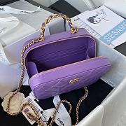Chanel Vanity Case in Purple Lambskin AS3319 size 16x20.5x7.5 cm - 5