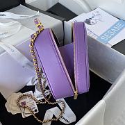 Chanel Vanity Case in Purple Lambskin AS3319 size 16x20.5x7.5 cm - 3