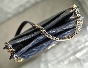 Chanel Hobo Bag Glossy Calf Leather & Gold Plated Metal Navy Blue - 4