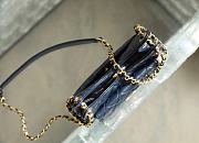 Chanel Small Hobo Bag Glossy Calf Leather & Gold Plated Metal Navy Blue  - 5