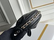 Chanel Pouch Black Lambskin & Silver-Tone Metal 16x16x5.5 cm - 5