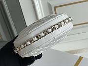 Chanel Pouch White Lambskin & Silver-Tone Metal 16x16x5.5 cm - 6