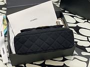Chanel Hobo Bag Black Wool Jersey & Golden Metal Size 21.5x22.5x7 cm - 5