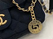Chanel Small Hobo Bag Black Wool Jersey & Golden Metal Size 17x19x6 cm - 3