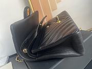 Chanel Classic Chevron Double Flap Bag Black Lambskin Gold Hardware 25cm - 2
