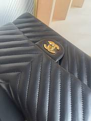 Chanel Classic Chevron Double Flap Bag Black Lambskin Gold Hardware 25cm - 5
