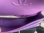 Chanel Classic Chevron Double Flap Bag Purple Lambskin Gold Hardware 25cm - 2