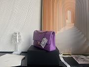 Chanel Classic Chevron Double Flap Bag Purple Lambskin Gold Hardware 25cm - 4