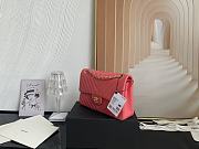 Chanel Classic Chevron Double Flap Bag Pink Lambskin Gold Hardware 25cm - 4