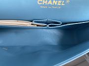 Chanel Classic Chevron Double Flap Bag Blue Lambskin Gold Hardware 25cm - 2
