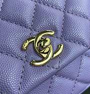 Chanel Coco Mini Bag Purple Grain Leather & Gold Hardware size 19x13x9 cm - 5