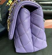 Chanel Coco Mini Bag Purple Grain Leather & Gold Hardware size 19x13x9 cm - 2