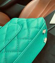 Chanel Coco Mini Bag Green Grain Leather & Gold Hardware size 19x13x9 cm - 6