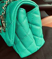 Chanel Coco Mini Bag Green Grain Leather & Gold Hardware size 19x13x9 cm - 3