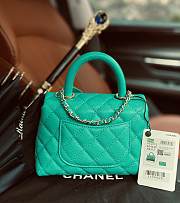 Chanel Coco Mini Bag Green Grain Leather & Gold Hardware size 19x13x9 cm - 2