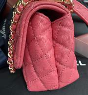 Chanel Coco Mini Bag Pink Grain Leather & Gold Hardware size 19x13x9 cm - 4