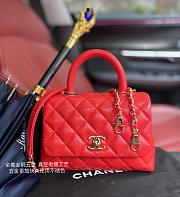 Chanel Coco Mini Bag Red Grain Leather & Gold Hardware size 19x13x9 cm - 1