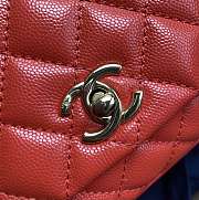Chanel Coco Mini Bag Red Grain Leather & Gold Hardware size 19x13x9 cm - 6