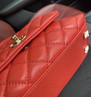 Chanel Coco Mini Bag Red Grain Leather & Gold Hardware size 19x13x9 cm - 5