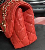 Chanel Coco Mini Bag Red Grain Leather & Gold Hardware size 19x13x9 cm - 4